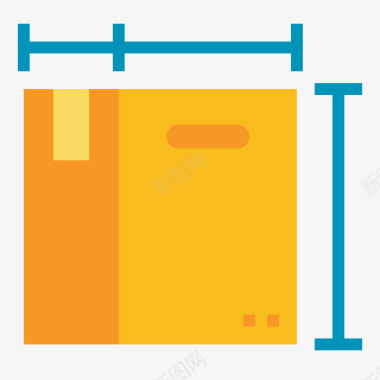 尺寸物流127扁平图标