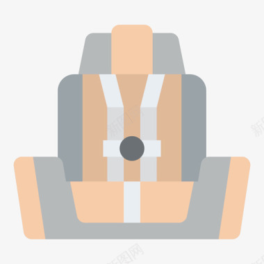 婴儿汽车座椅婴儿152扁平图标