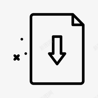 下载文件和文件夹2线性图标