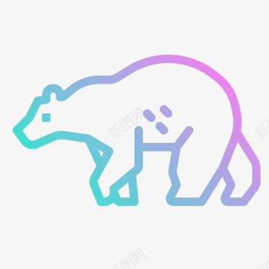 北极熊冬季128梯度图标
