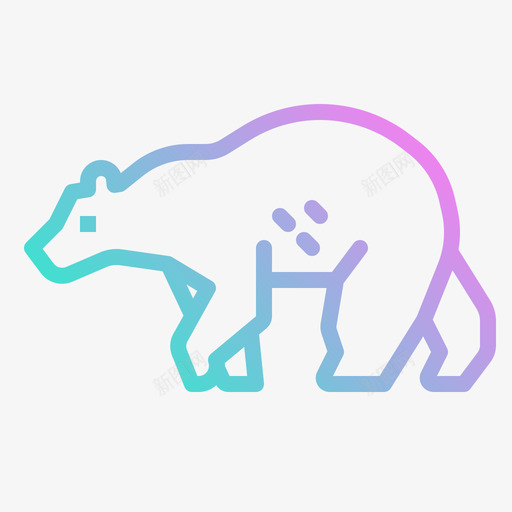 北极熊冬季128梯度svg_新图网 https://ixintu.com 北极熊 冬季 梯度