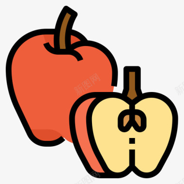 苹果水果32直系颜色图标