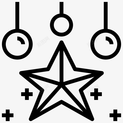 星星圣诞313直线型svg_新图网 https://ixintu.com 星星 圣诞 直线 线型
