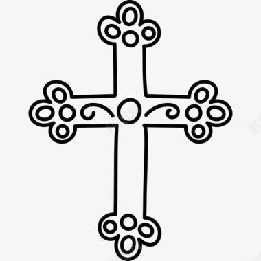 十字架复活节29黑色图标