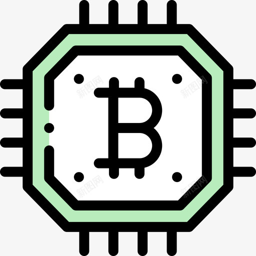 Cpu比特币146线性颜色svg_新图网 https://ixintu.com Cpu 比特 线性 颜色