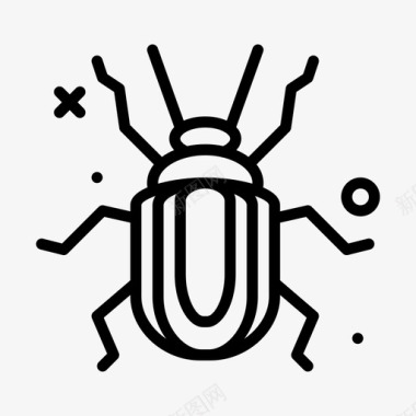 虫子昆虫6线状图标