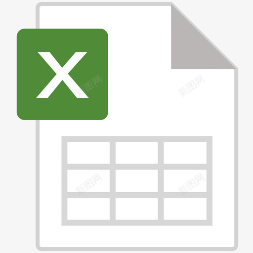 Excel文档svg_新图网 https://ixintu.com Excel文档 多色 简约