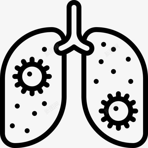 肺病毒爆发2线状svg_新图网 https://ixintu.com 病毒 爆发 线状