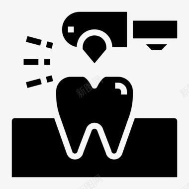 牙钻牙科医生1实心图标