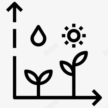 植物生长图图形表示信息图图标