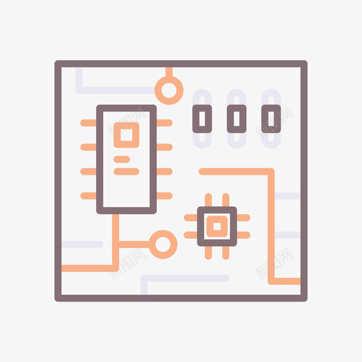 线路板diy9线性颜色svg_新图网 https://ixintu.com 线路板 diy 线性 颜色