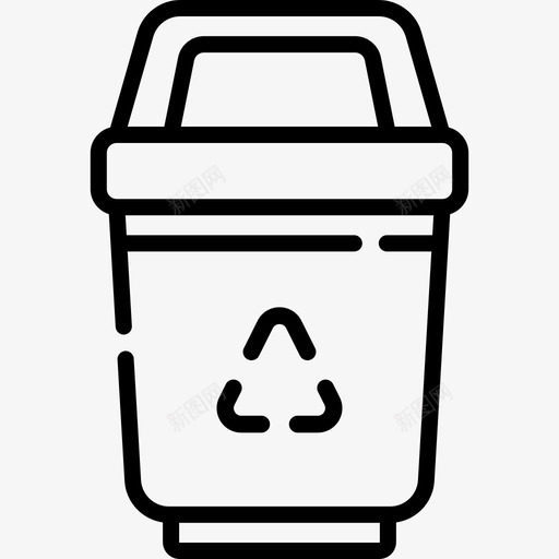 回收箱塑料制品14线性svg_新图网 https://ixintu.com 回收 塑料制品 线性