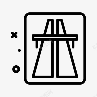 公路标志道路标志6线形图标