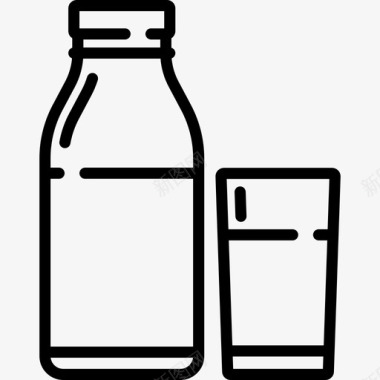 牛奶营养21线性图标