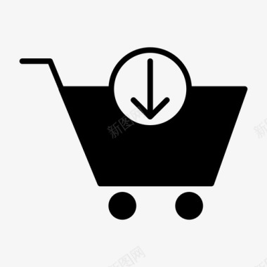 购物车下载购物篮购物图标