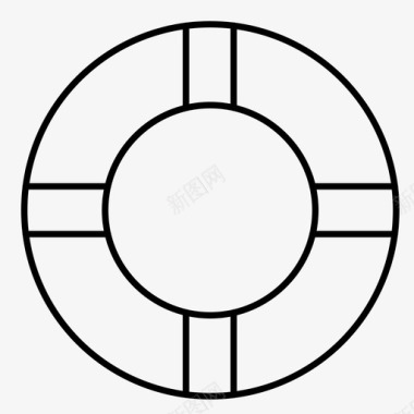 保险人寿救生圈图标