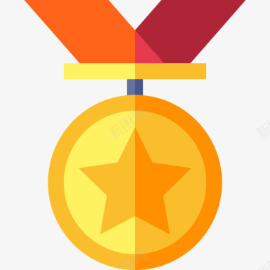 奖章奖赏和徽章4平图标