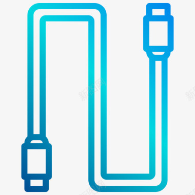 Usb电缆设计工具32线性渐变图标