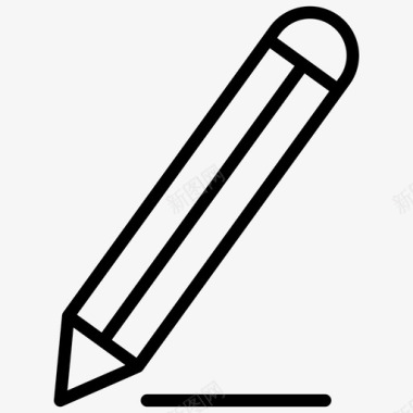 书写工具铅笔撰写按钮绘图铅笔图标