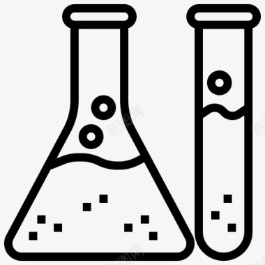 烧瓶科学10线性图标