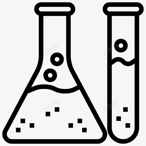 烧瓶科学10线性svg_新图网 https://ixintu.com 烧瓶 科学 线性