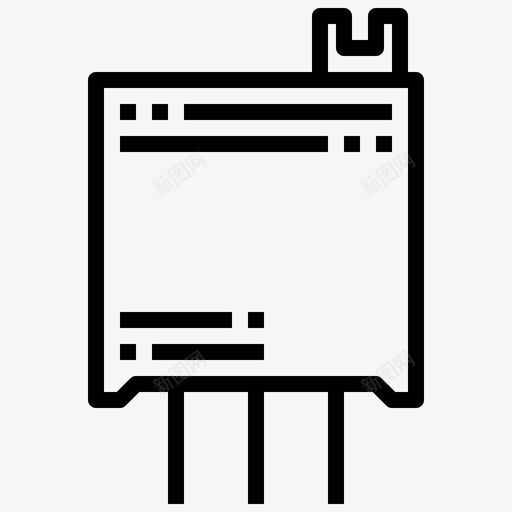 电阻电子元件2线性svg_新图网 https://ixintu.com 电阻 电子元件 线性