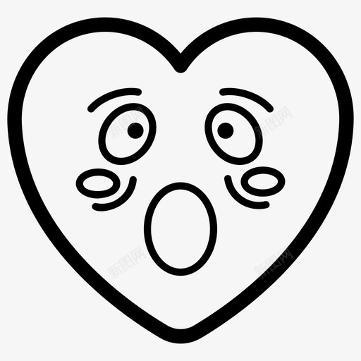 惊讶的心表情图表情标签表情符号svg_新图网 https://ixintu.com 表情 惊讶 标签 符号 情感 心形 形图 图线 向量 图标