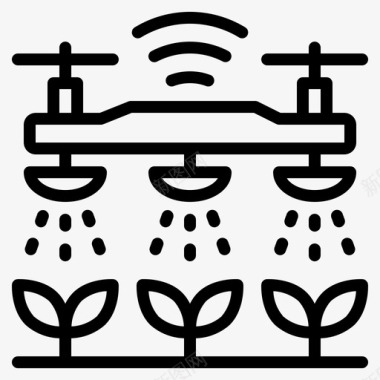 智能农场物联网149线性图标