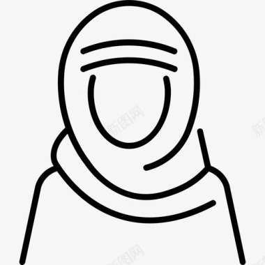 阿拉伯妇女尼卡布巴拉尼亚图标