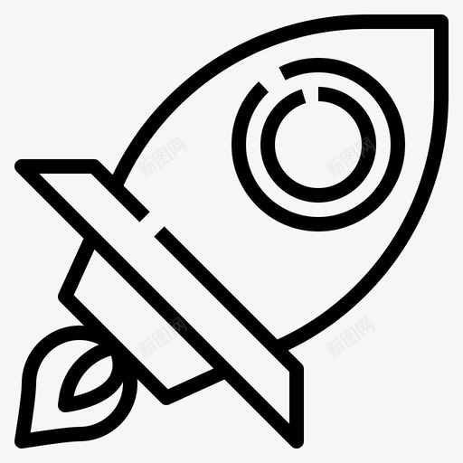 火箭商业元素9线性svg_新图网 https://ixintu.com 火箭 商业 元素 线性