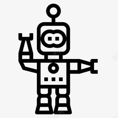 机器人玩具25线性图标