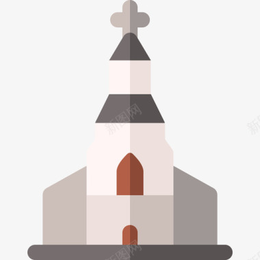奥登塞大教堂地标和纪念碑23座平坦图标
