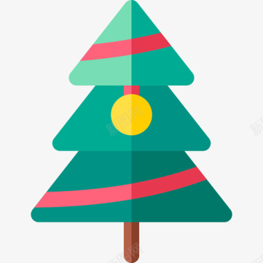 圣诞树圣诞319扁平图标