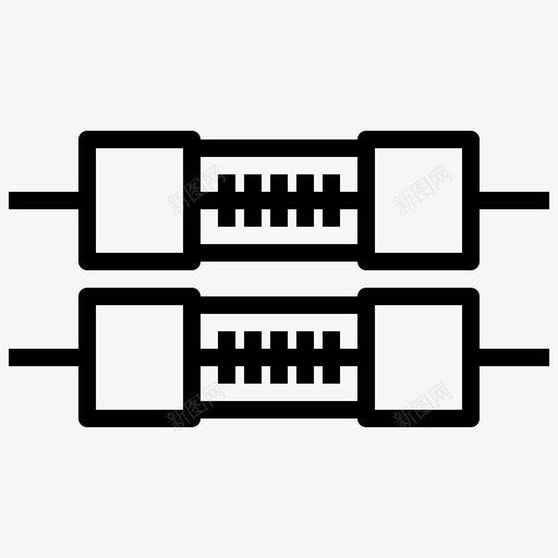 保险丝电子元件2线性svg_新图网 https://ixintu.com 保险丝 电子元件 线性