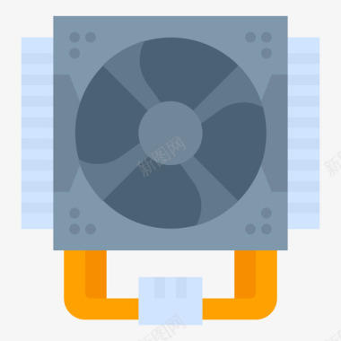 风扇计算机硬件34扁平图标