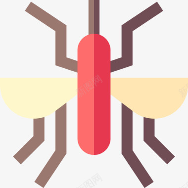 蚊子病毒传播1扁平图标