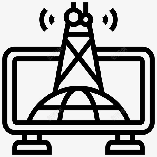 广播广告72线性svg_新图网 https://ixintu.com 广播 广告 线性