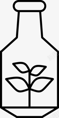 生物量瓶子生态图标