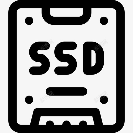 Ssd磁盘计算机硬件36线性svg_新图网 https://ixintu.com Ssd 磁盘 计算机 硬件 线性