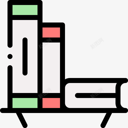 书架学院39线性颜色svg_新图网 https://ixintu.com 书架 学院 线性 颜色