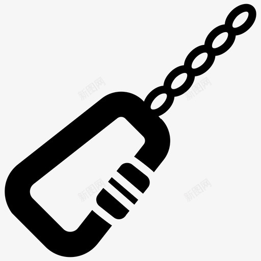链持有人钥匙架钥匙链svg_新图网 https://ixintu.com 钥匙 持有人 钩链 冒险 徒步旅行 野营 字形 图标