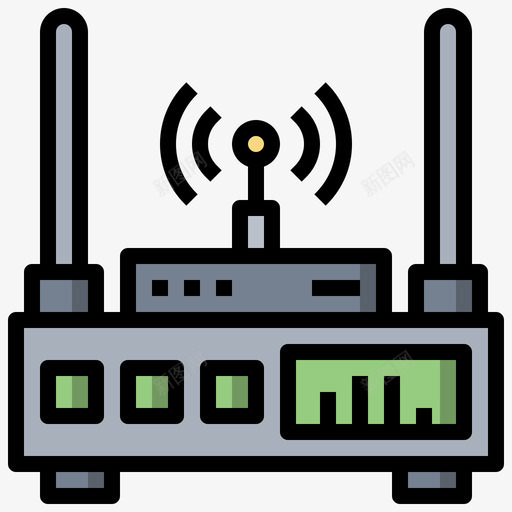路由器智能技术26线性颜色svg_新图网 https://ixintu.com 路由器 智能 技术 线性 颜色