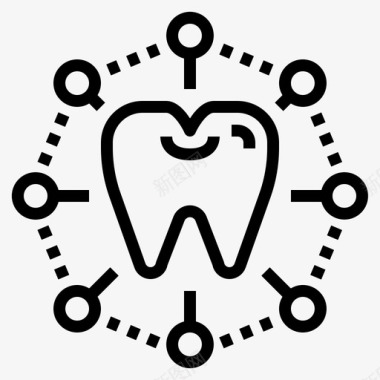 牙科护理牙科医生直系图标