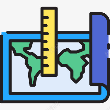 尺子地理44线颜色图标
