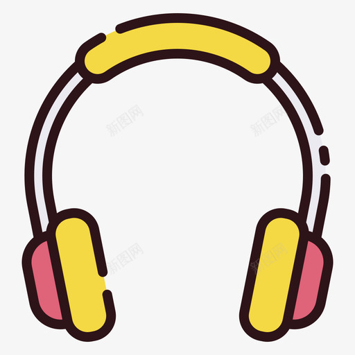 耳机硬件44线性颜色svg_新图网 https://ixintu.com 耳机 硬件 线性 颜色