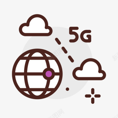 通用5g2线性颜色图标