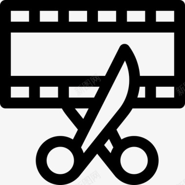 视频编辑电影工业29线性图标