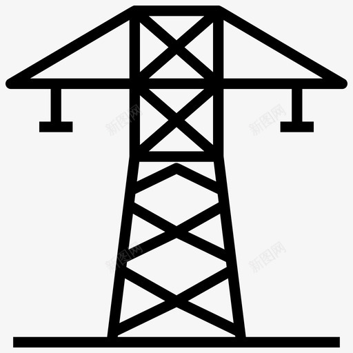 电能柱电杆电塔svg_新图网 https://ixintu.com 电能 电杆 电塔 城市 元素 字形 矢量 矢量图 图标