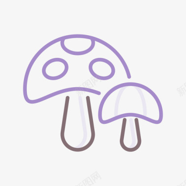 蘑菇上瘾4线形颜色图标