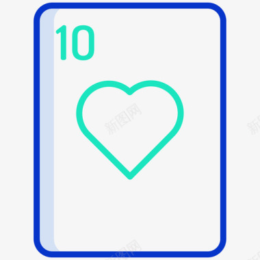 纸牌游戏赌场110轮廓颜色图标